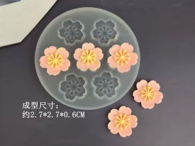 Molde silicona 7 flores de cerezo 